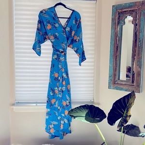 DVF silk wrap dress High low
